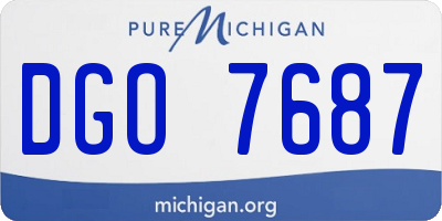 MI license plate DGO7687