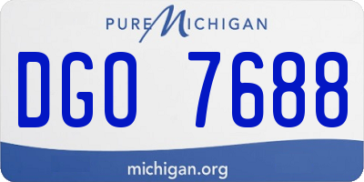 MI license plate DGO7688