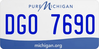 MI license plate DGO7690