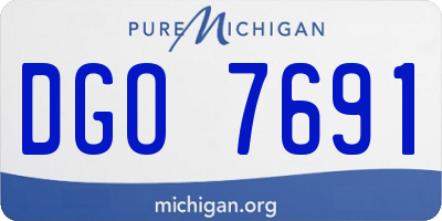 MI license plate DGO7691