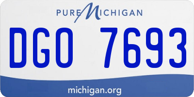 MI license plate DGO7693