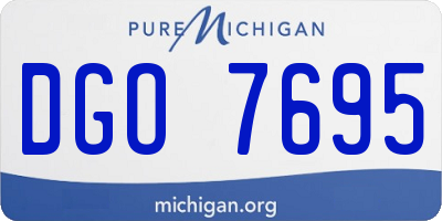 MI license plate DGO7695
