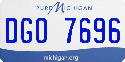 MI license plate DGO7696