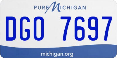 MI license plate DGO7697