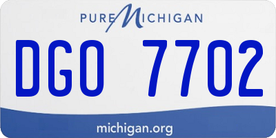 MI license plate DGO7702