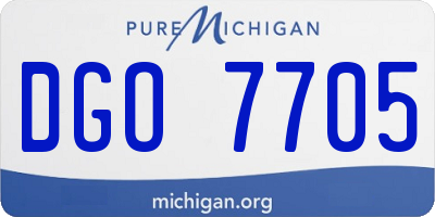 MI license plate DGO7705
