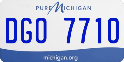MI license plate DGO7710