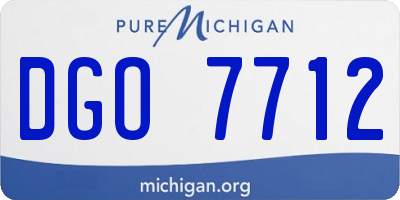 MI license plate DGO7712