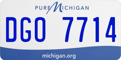 MI license plate DGO7714