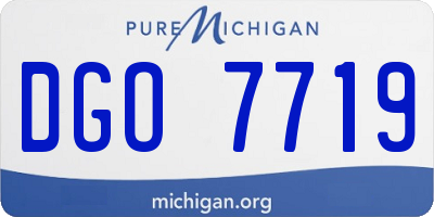 MI license plate DGO7719