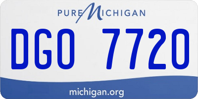 MI license plate DGO7720