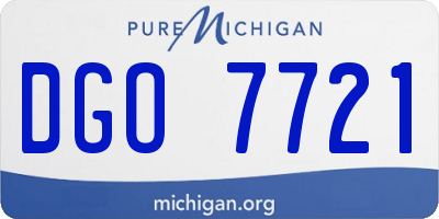 MI license plate DGO7721