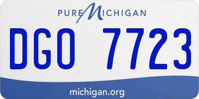 MI license plate DGO7723