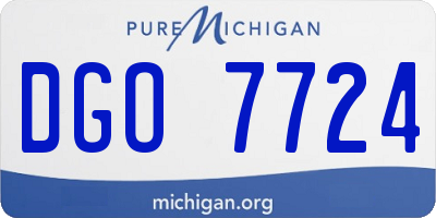 MI license plate DGO7724