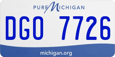 MI license plate DGO7726
