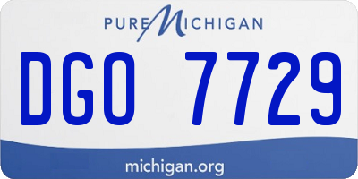 MI license plate DGO7729