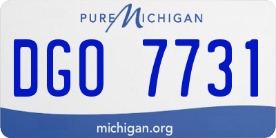 MI license plate DGO7731