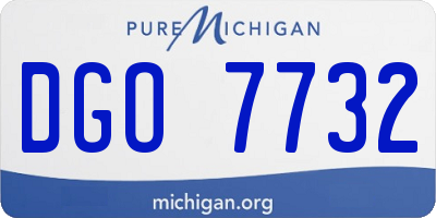 MI license plate DGO7732