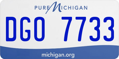 MI license plate DGO7733