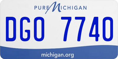 MI license plate DGO7740