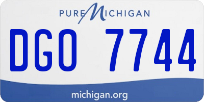 MI license plate DGO7744