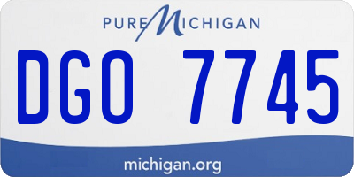 MI license plate DGO7745