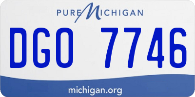 MI license plate DGO7746