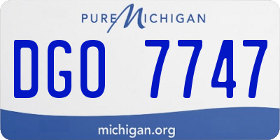 MI license plate DGO7747