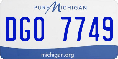 MI license plate DGO7749