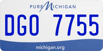 MI license plate DGO7755