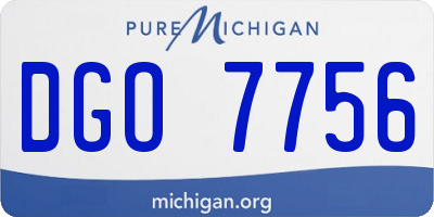 MI license plate DGO7756