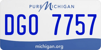 MI license plate DGO7757