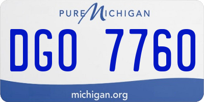 MI license plate DGO7760