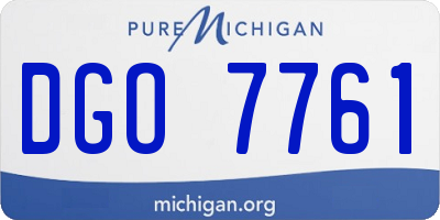 MI license plate DGO7761