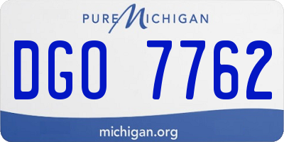 MI license plate DGO7762