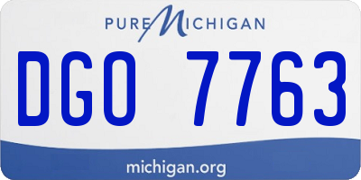 MI license plate DGO7763