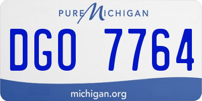 MI license plate DGO7764