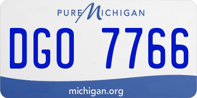 MI license plate DGO7766