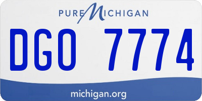 MI license plate DGO7774