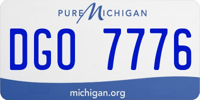MI license plate DGO7776