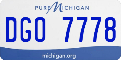 MI license plate DGO7778