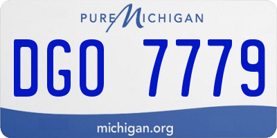 MI license plate DGO7779