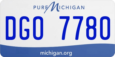 MI license plate DGO7780