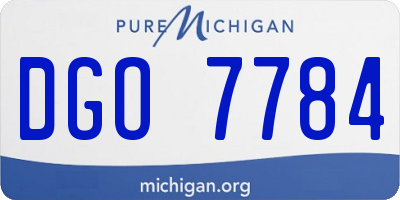 MI license plate DGO7784