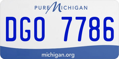MI license plate DGO7786