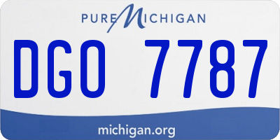 MI license plate DGO7787