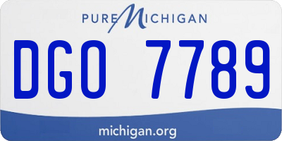 MI license plate DGO7789