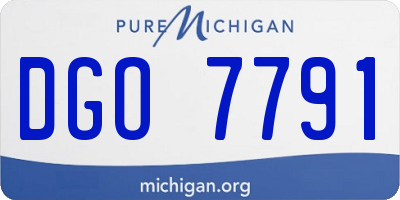 MI license plate DGO7791