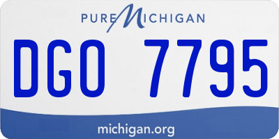 MI license plate DGO7795