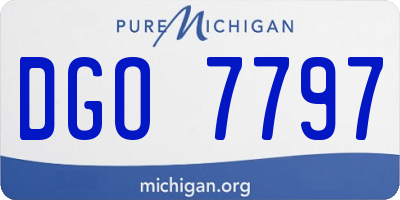 MI license plate DGO7797